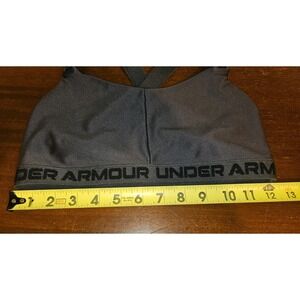 Under Armour Girls Sports Bra Size Youth M Gray Black